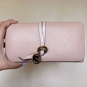 Chloe Calfskin Alphabet Long Wallet in Blush Nude